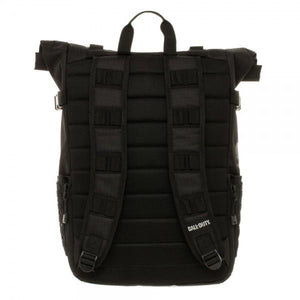 Call of Duty Black Military Roll Top Backpack w/ Laser Cuts